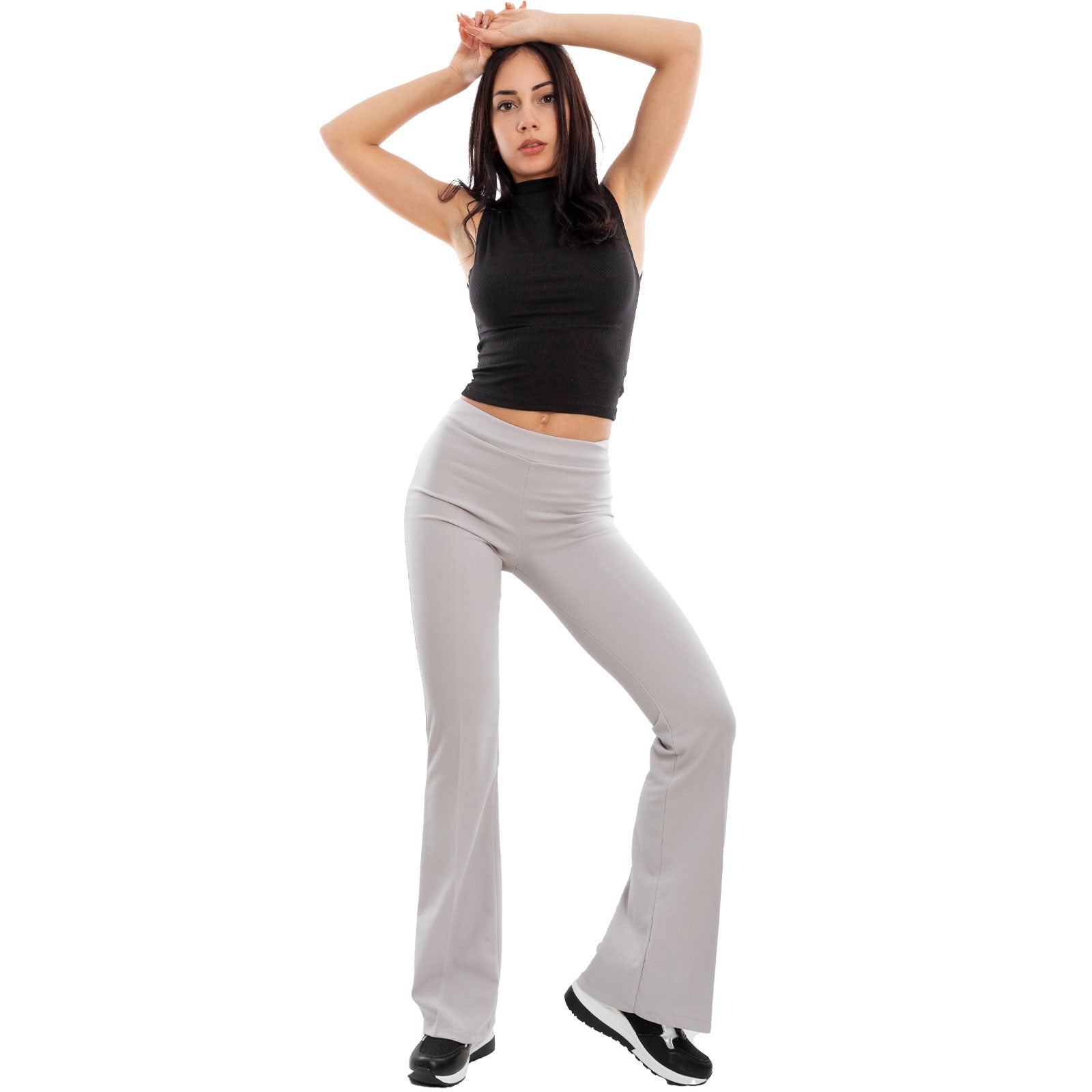 toocool top donna corto costine smanicato elasticizzato vi 5033
