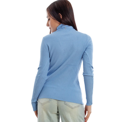 toocool maglione donna maglia a costine dolcevita collo alto vi 6880