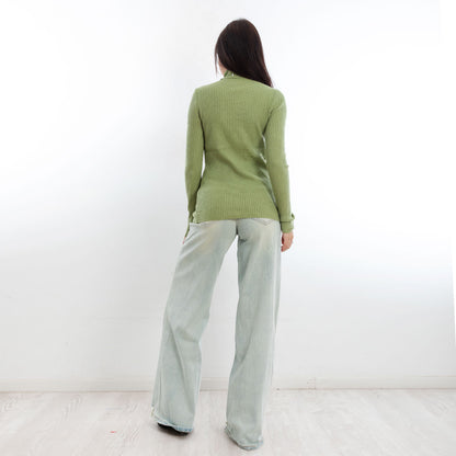 toocool maglione donna maglia a costine dolcevita collo alto vi 6880