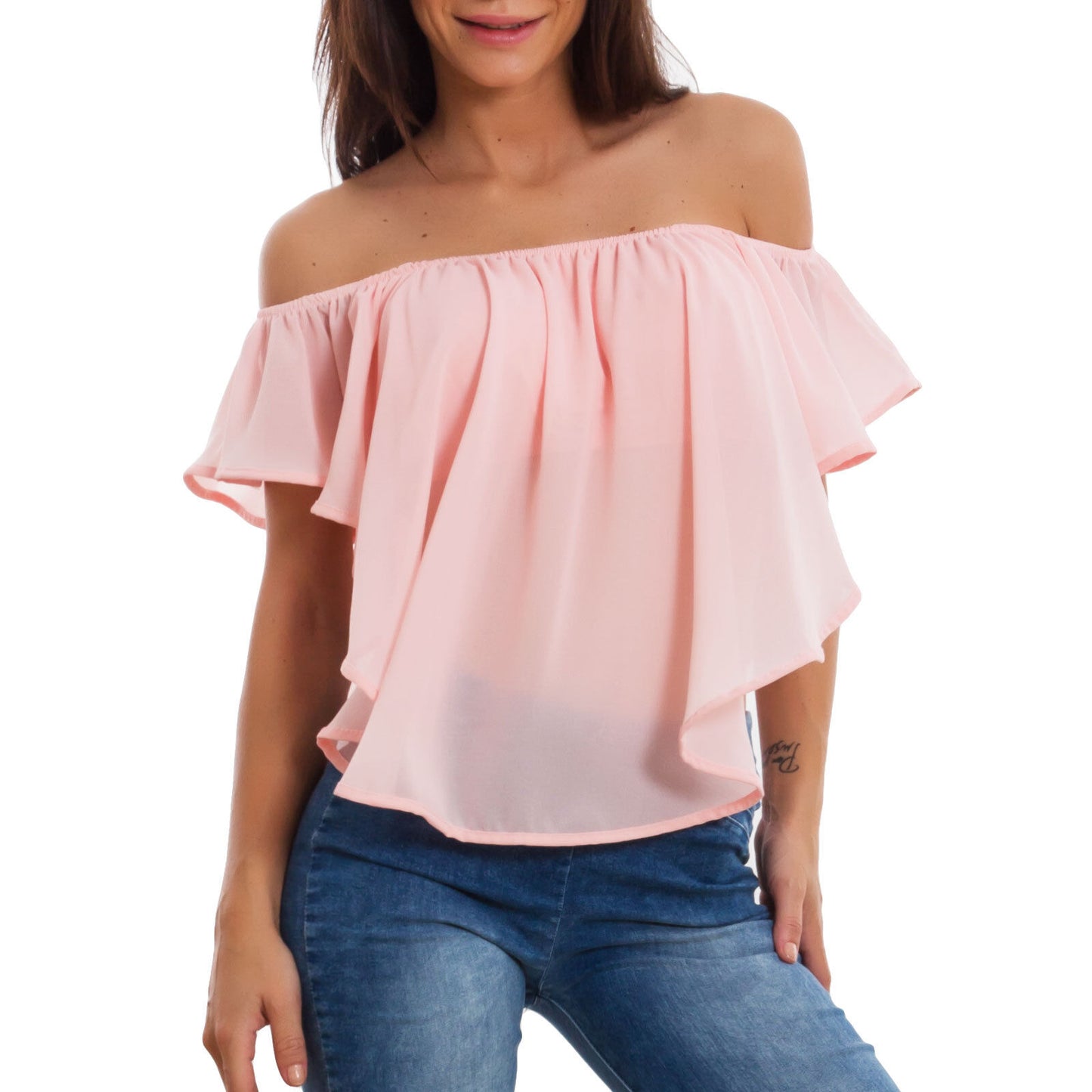 Blusa donna top velato VI-9355