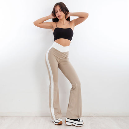toocool leggings pantaloni donna zampa vita alta elasticizzati yy011