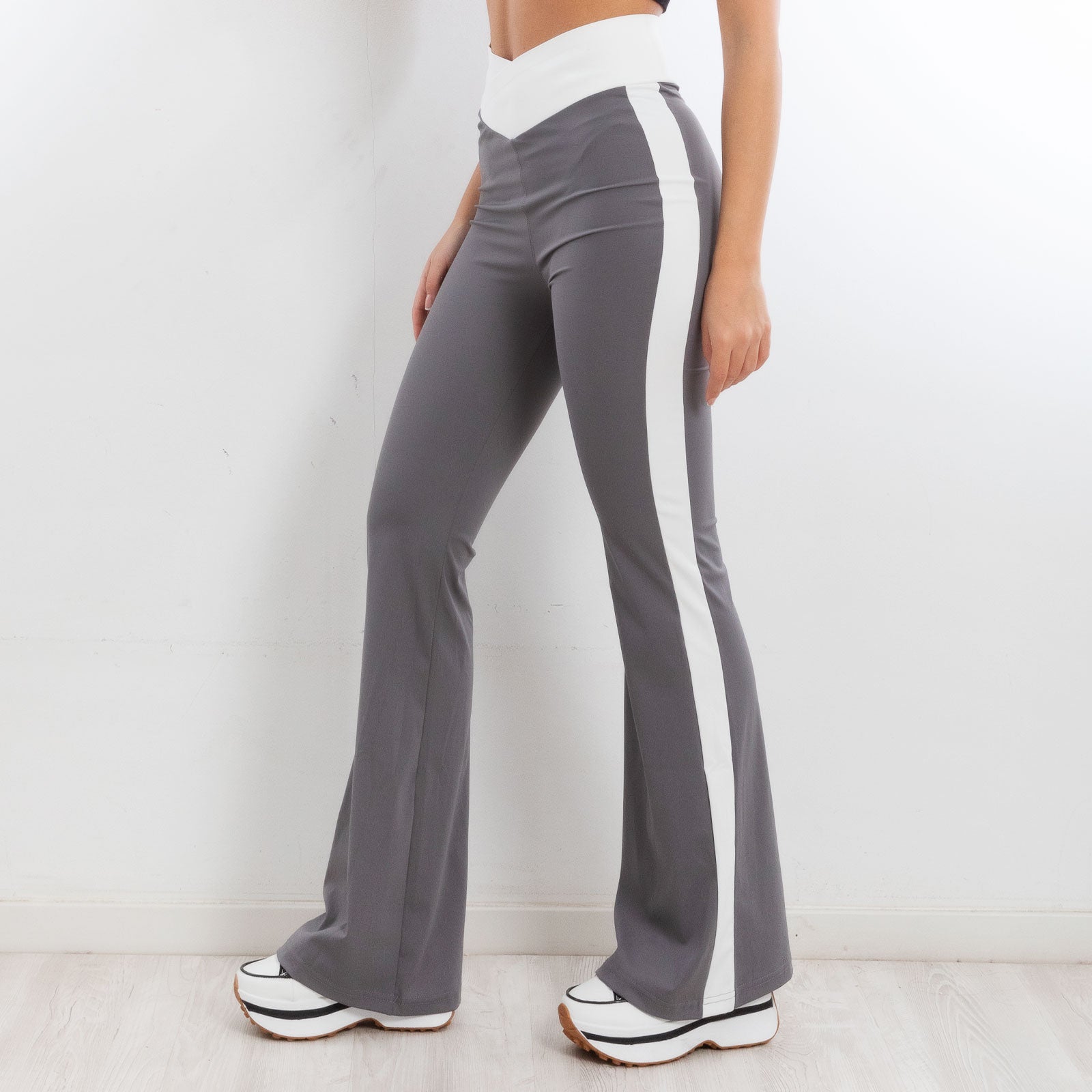 toocool leggings pantaloni donna zampa vita alta elasticizzati yy011