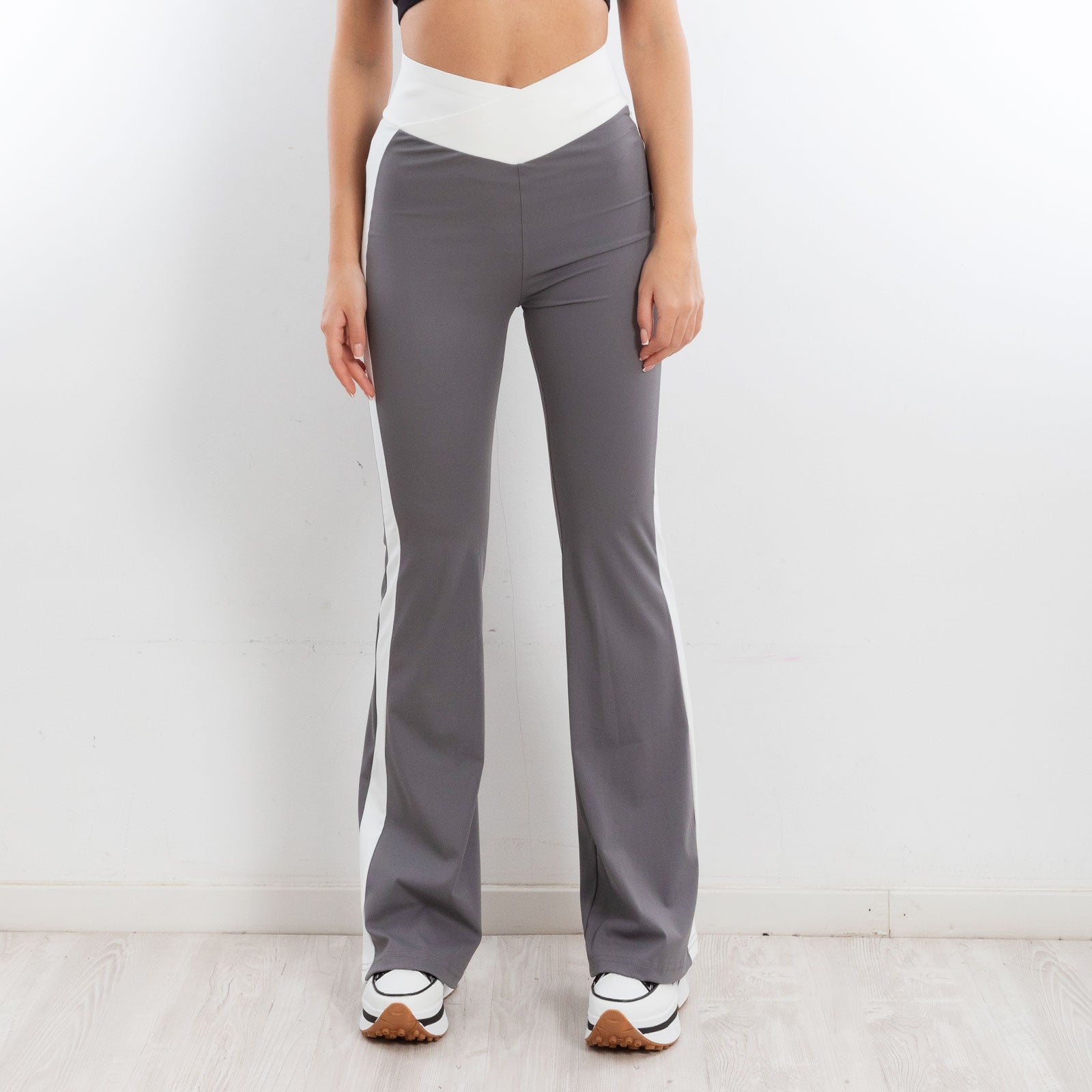 toocool leggings pantaloni donna zampa vita alta elasticizzati yy011