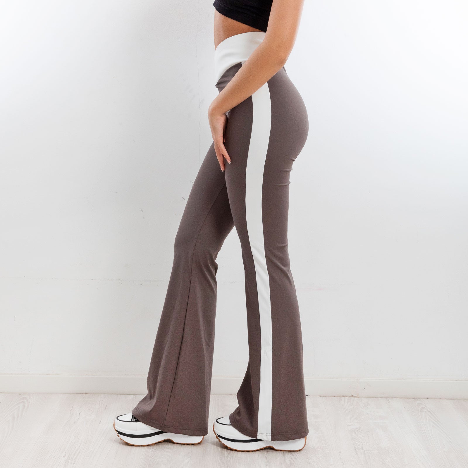 toocool leggings pantaloni donna zampa vita alta elasticizzati yy011