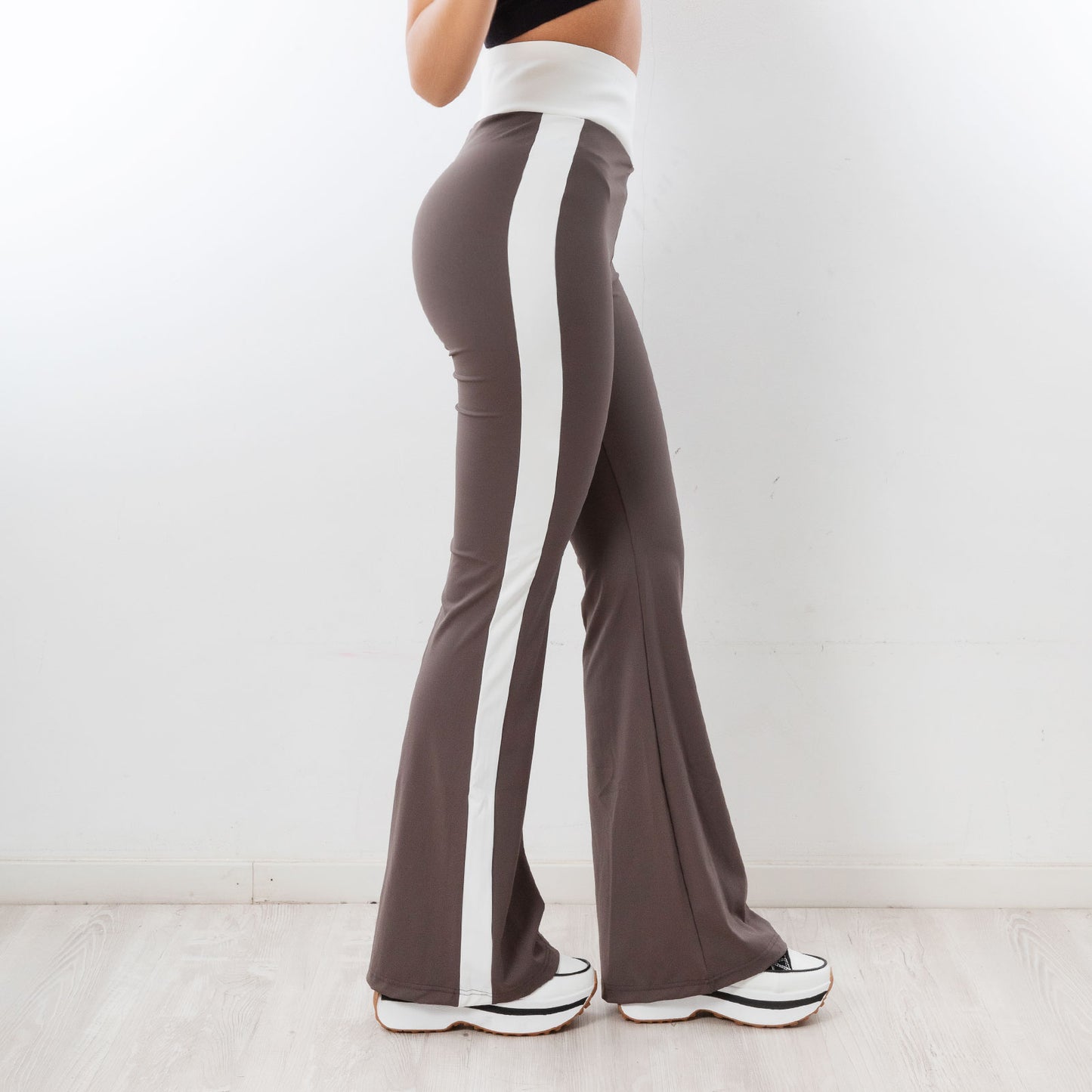 toocool leggings pantaloni donna zampa vita alta elasticizzati yy011