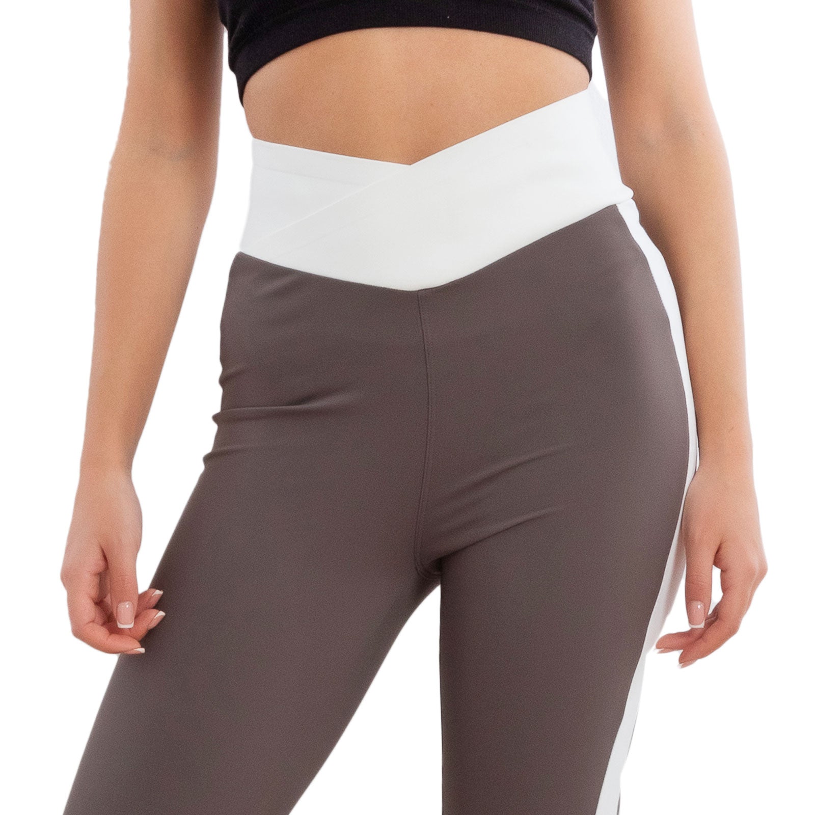 toocool leggings pantaloni donna zampa vita alta elasticizzati yy011