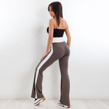toocool leggings pantaloni donna zampa vita alta elasticizzati yy011