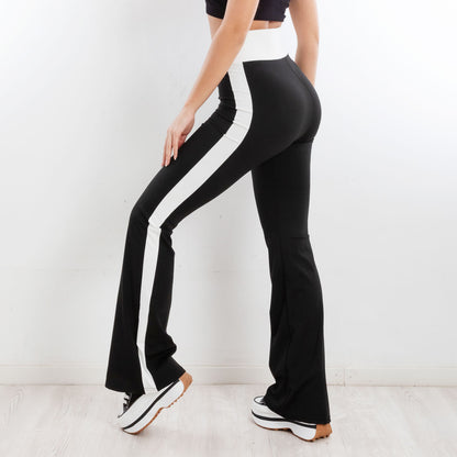 toocool leggings pantaloni donna zampa vita alta elasticizzati yy011