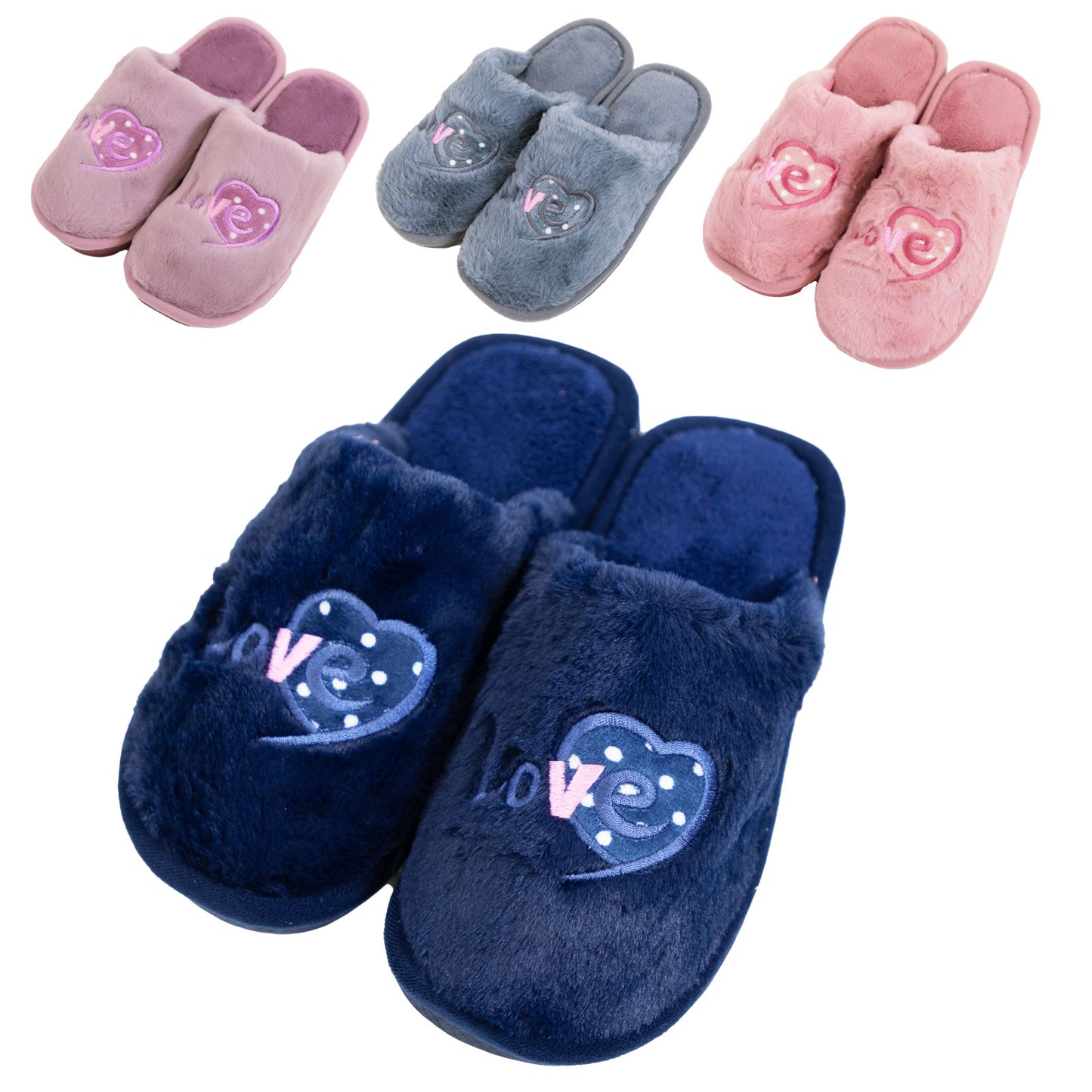 toocool ciabatte donna babbucce love pantofole peluche calde pelliccia homewear toocool li 608 grigio 38 39