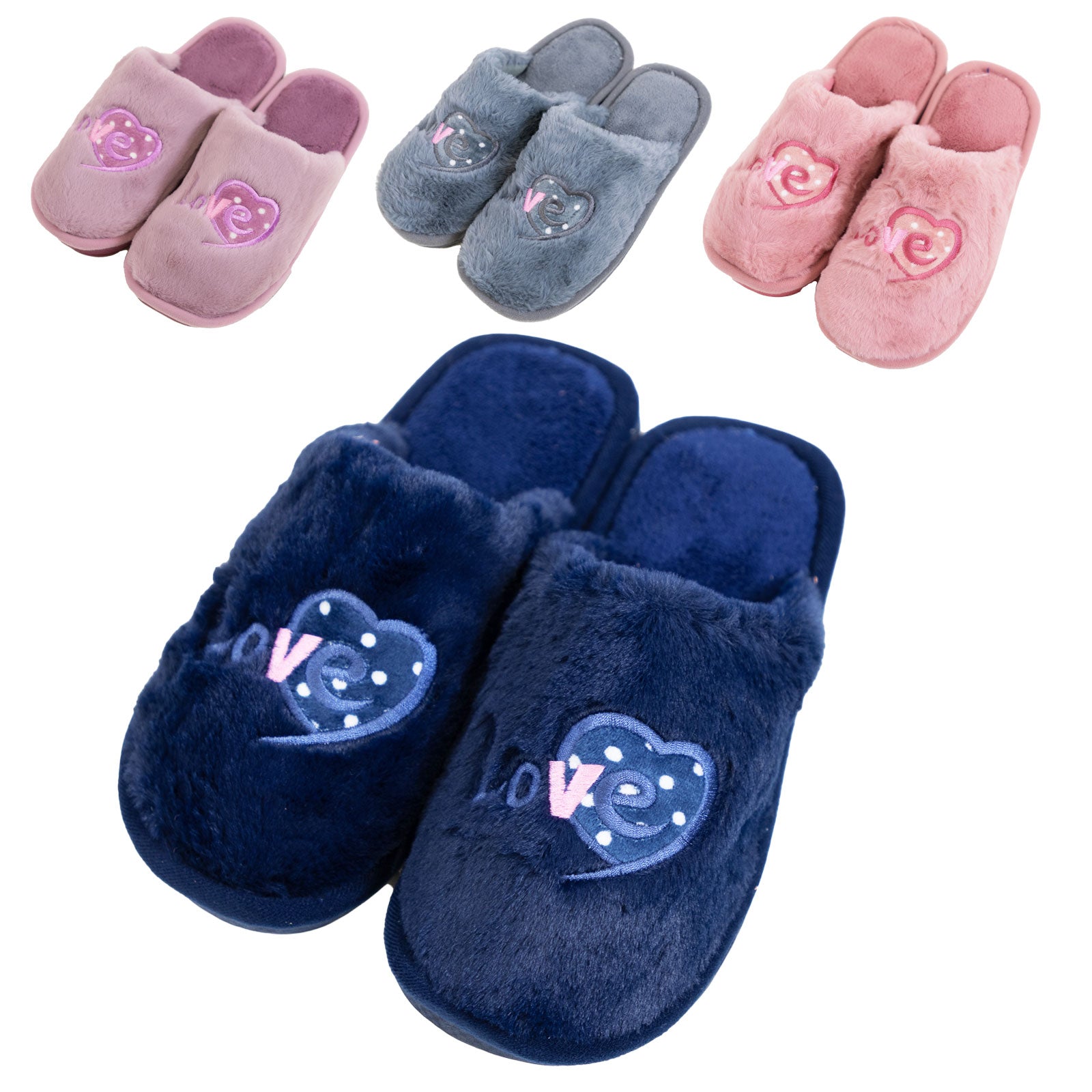 toocool ciabatte donna babbucce love pantofole peluche calde pelliccia homewear toocool li 608 grigio 38 39