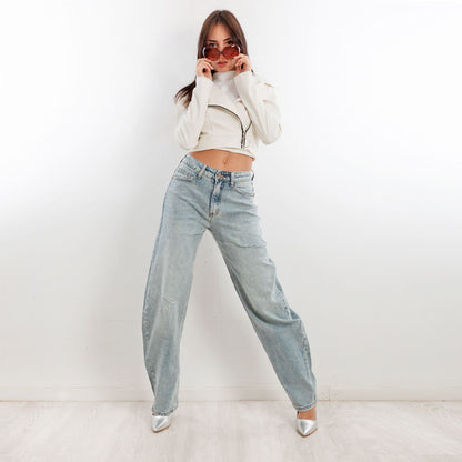 toocool jeans donna baggy banana pantaloni casual toocool dw1335