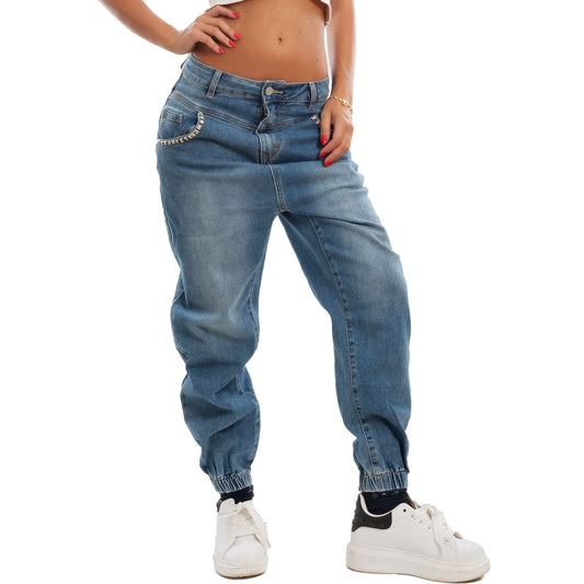 toocool jeans donna cavallo basso harem pantaloni strass rm2306