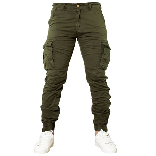 toocool pantaloni cargo uomo elasticizzati casual con tasche laterali cotone toocool oy23 13 nero 28tg 42
