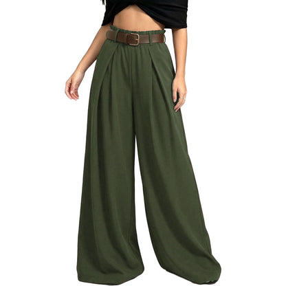 toocool pantaloni donna ampi palazzo con cintura toocool vi 3546 nero taglia unica
