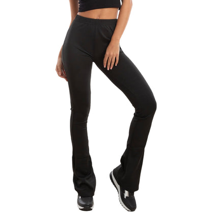 toocool pantaloni donna leggings felpati foderati zampa elefante h912