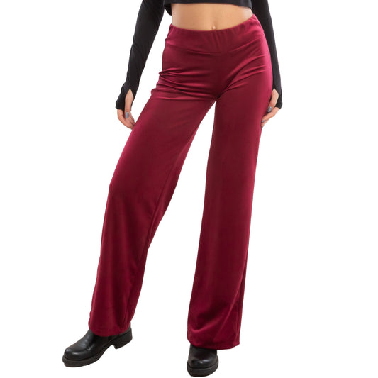 toocool pantaloni donna palazzo velluto ciniglia elasticizzati eleganti invernali toocool vi 5522