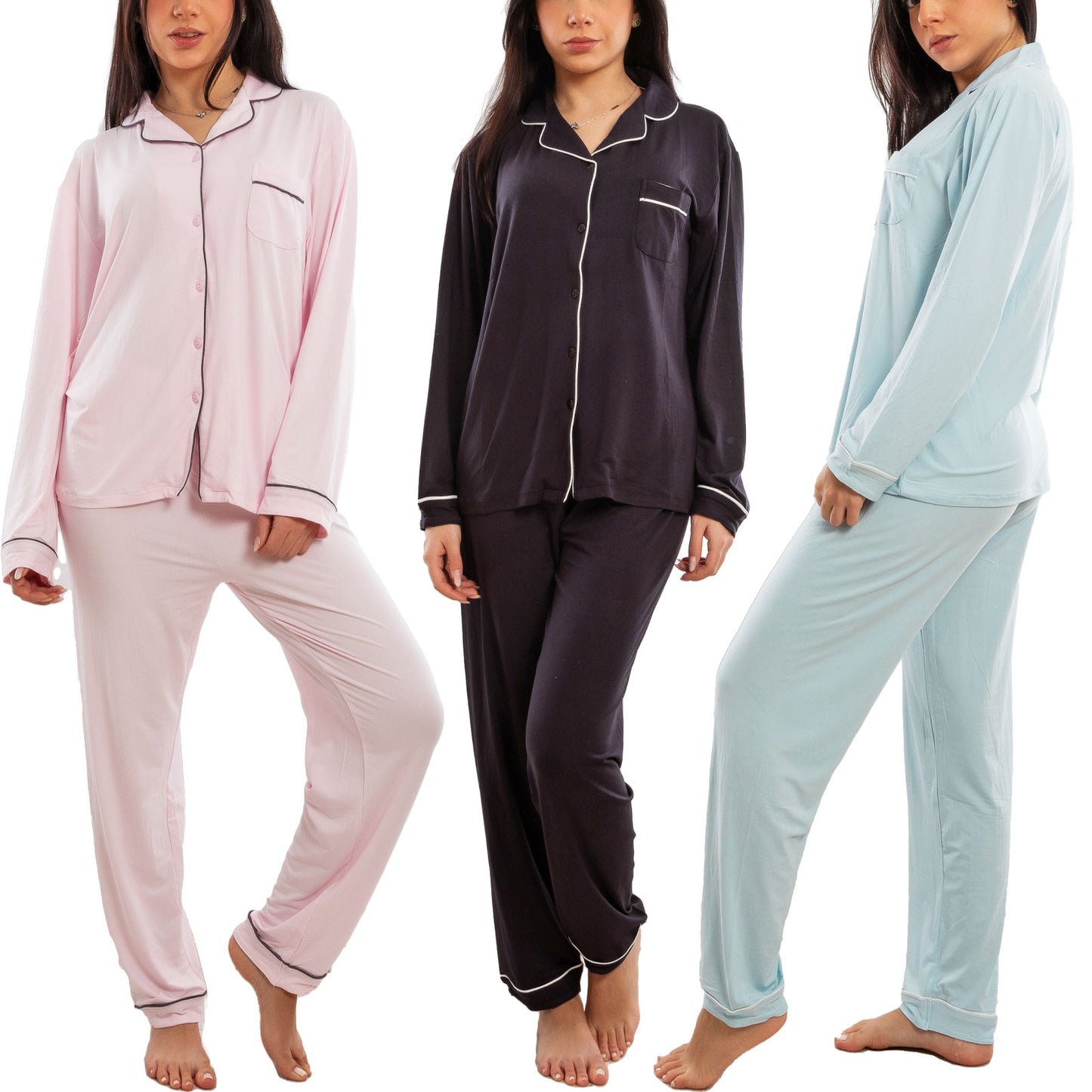 toocool pigiama donna due pezzi microfibra set loungewear maglia maniche lunghe pantaloni lunghi classico toocool m467 rosa xl