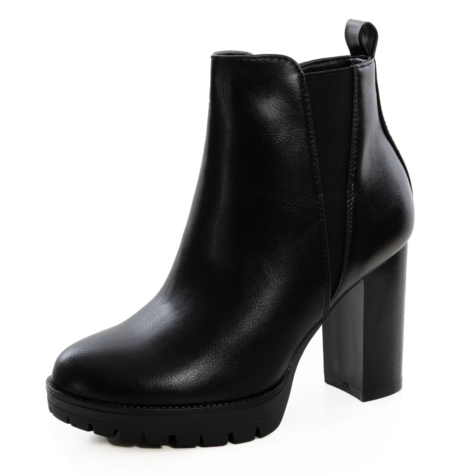 toocool stivaletti donna alla caviglia con tacco largo e plateau tronchetti fascia elastica chelsea toocool ax18686 11