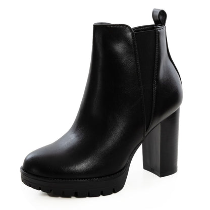 toocool stivaletti donna alla caviglia con tacco largo e plateau tronchetti fascia elastica chelsea toocool ax18686 11