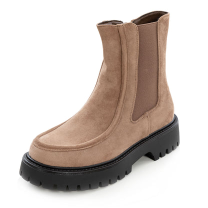 toocool stivaletti donna scamosciati con suola a carrarmato chelsea boots tronchetti chunky stivali bassi 989 5