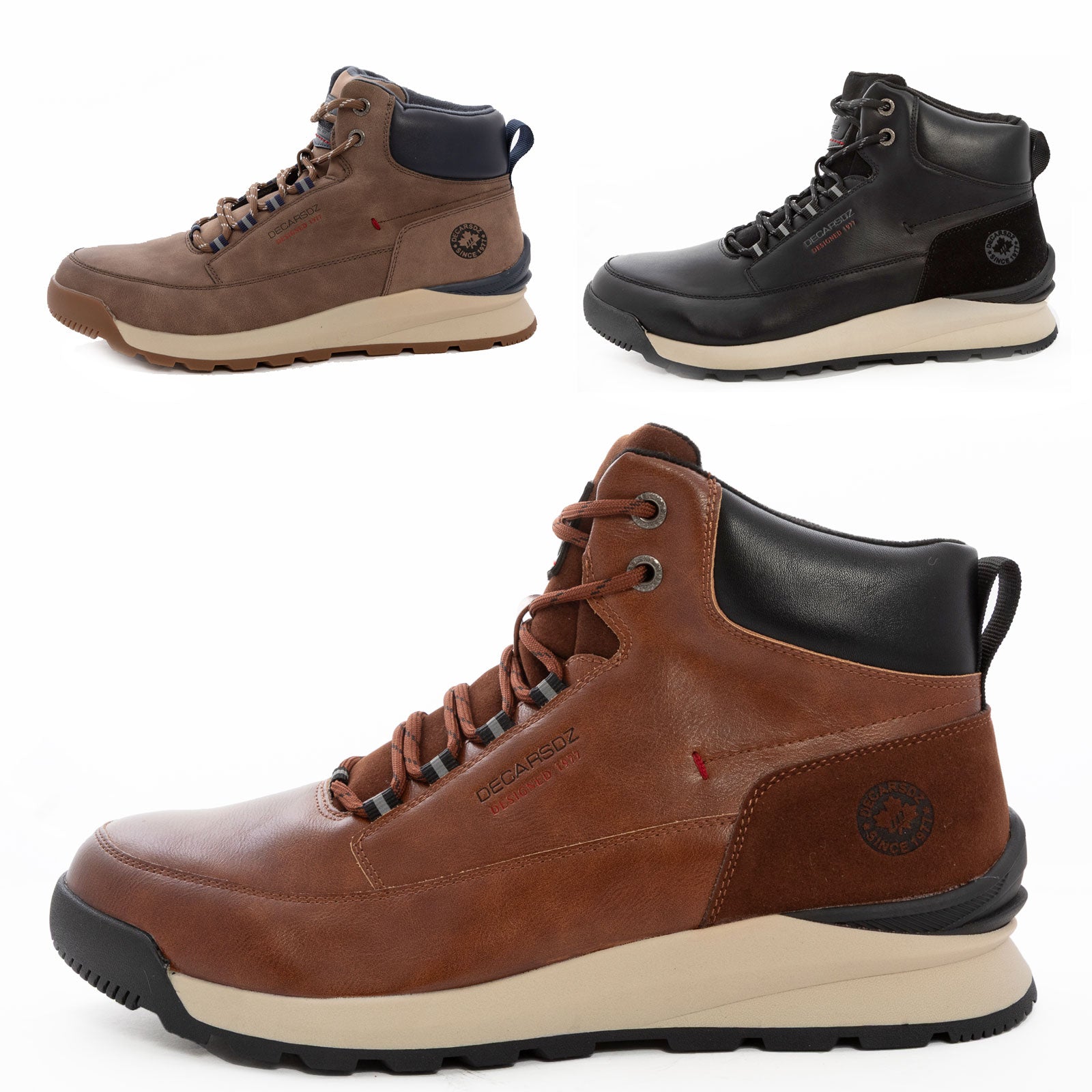 toocool stivaletti uomo stile trekking scarponcini stringati casual tempo libero comfort design antiscivolo toocool y180 kaki 41