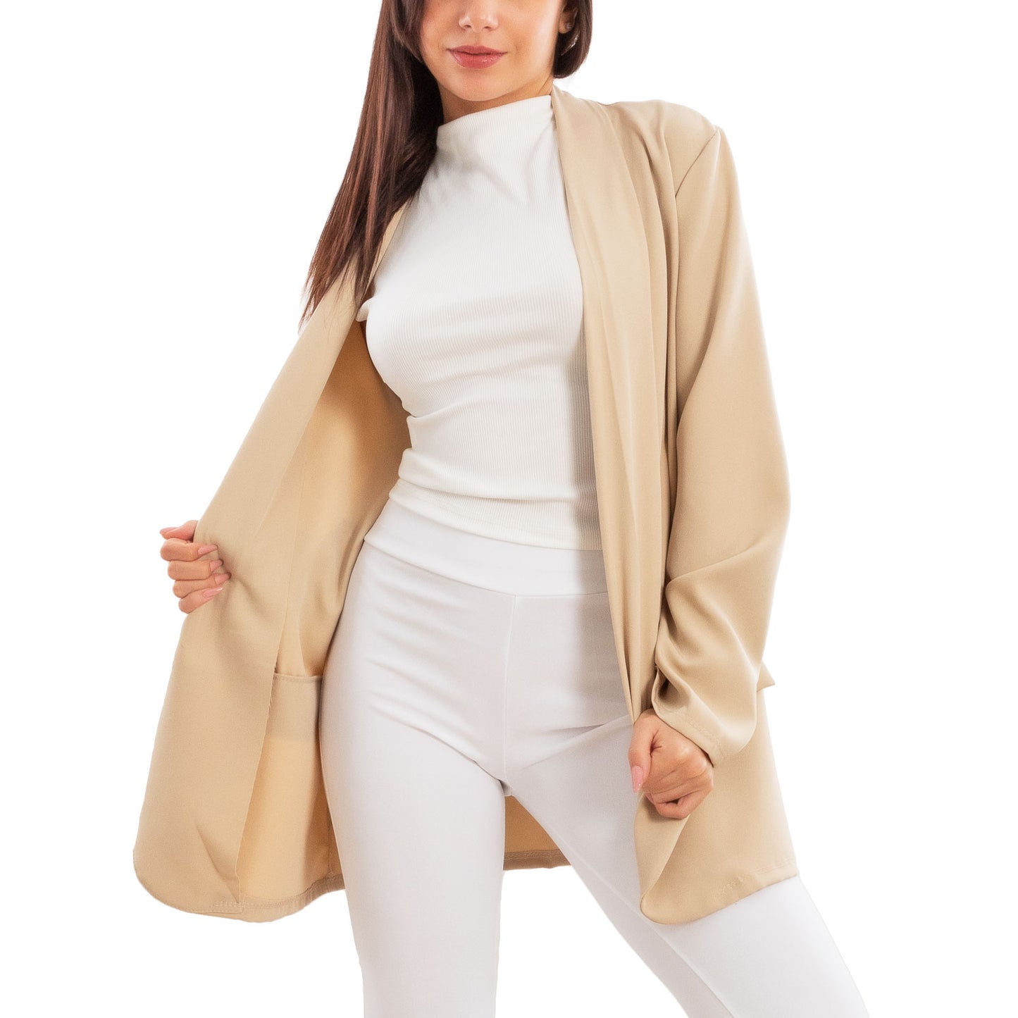 toocool blazer donna elegante sfoderato oversize giacca leggera aperta casual manica lunga toocool vi 7415 nero sl