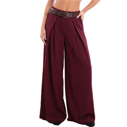 toocool pantaloni donna ampi palazzo con cintura toocool vi 3546 nero taglia unica