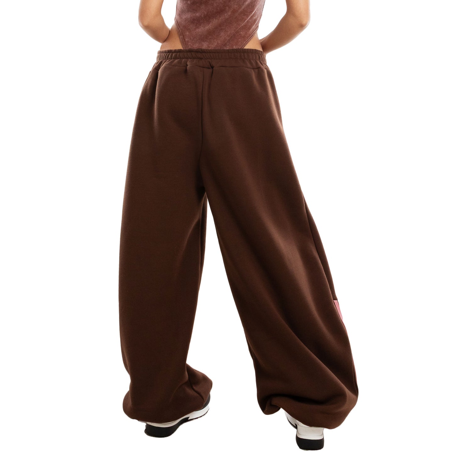 toocool pantaloni joggers donna oversize tuta largo gamba ampia bande laterali streetwear hip hop baggy toocool vi 8264 nerorosa sxl