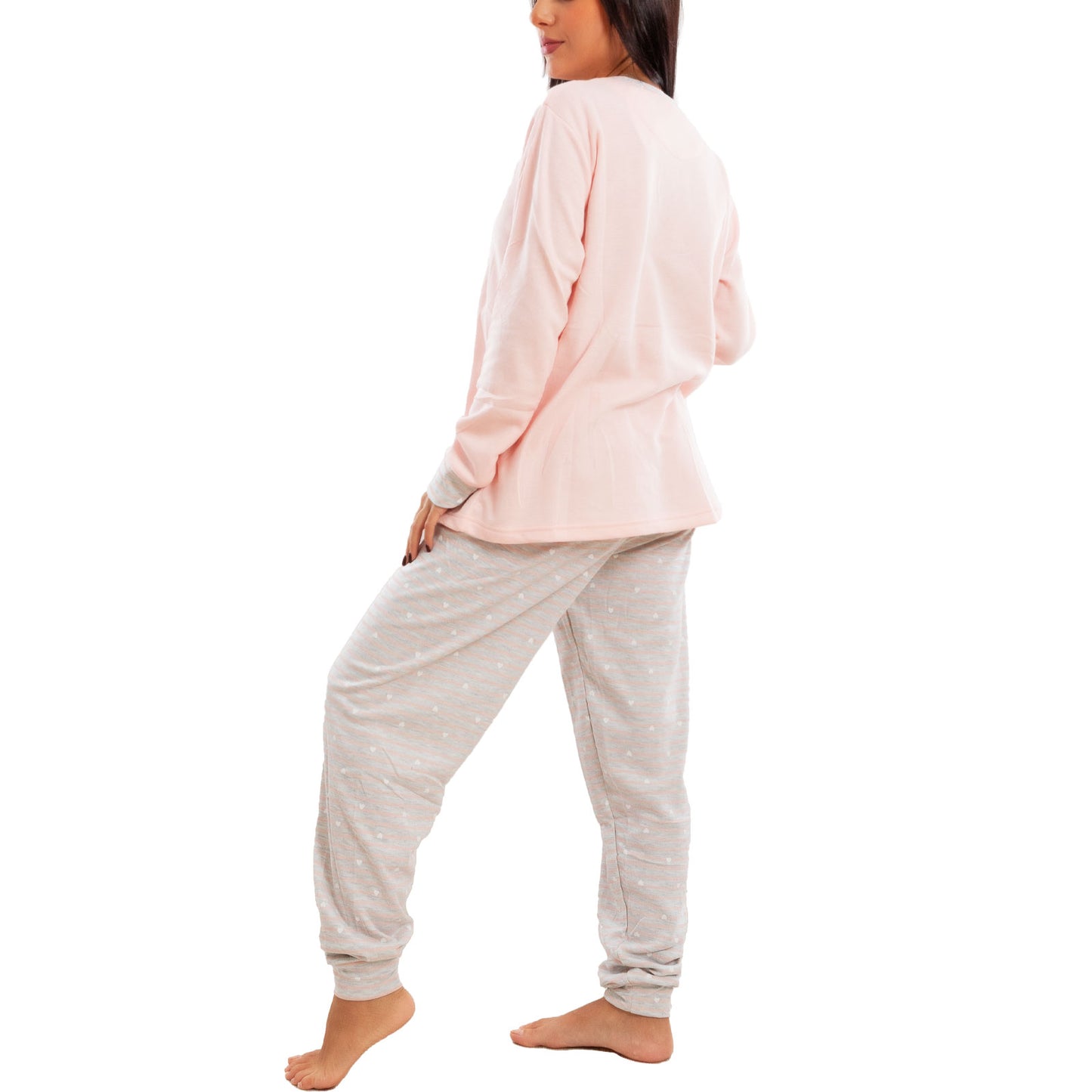 toocool pigiama donna invernale felpato gatti maniche lunghe caldo cotone pantaloni toocool f5678 grigio m