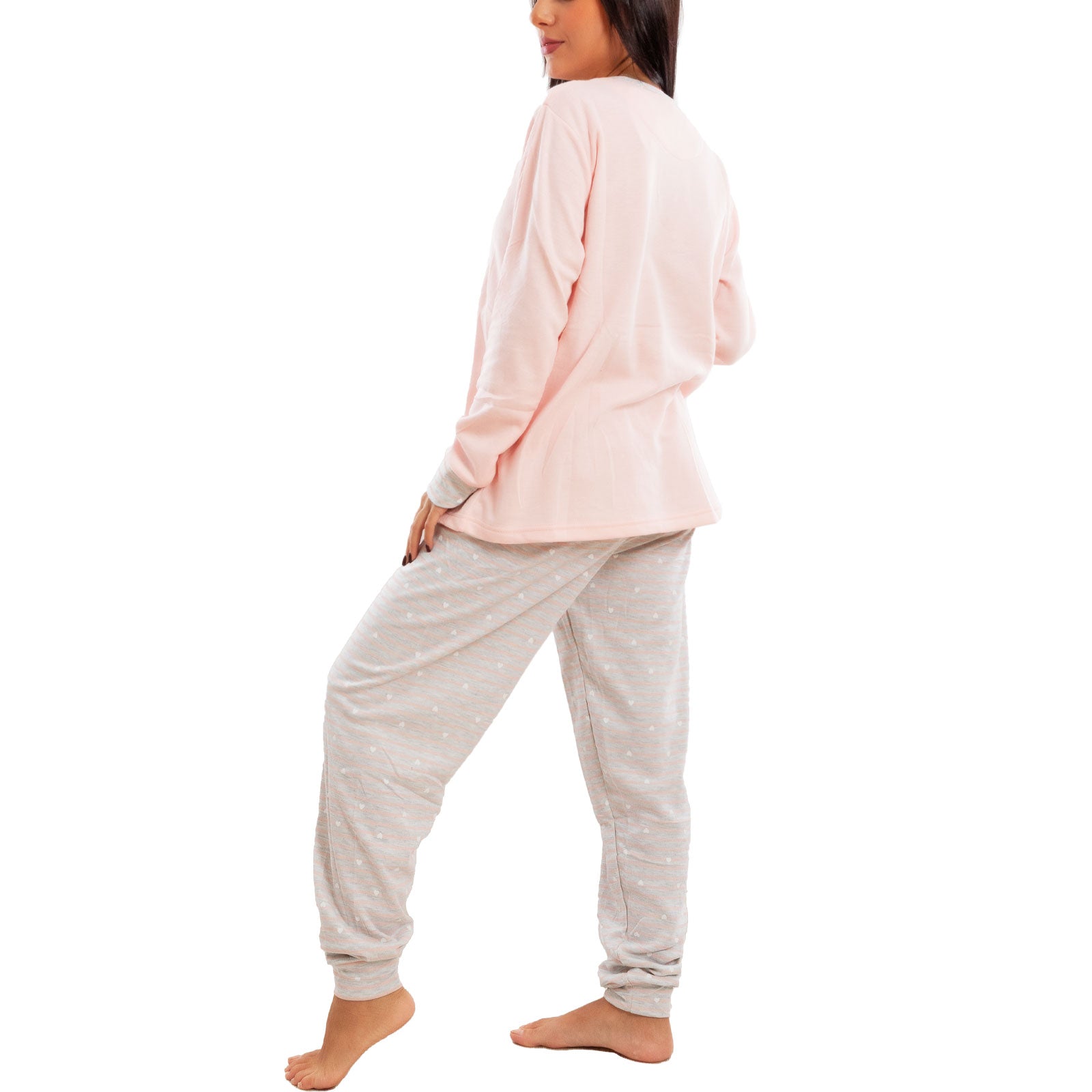 toocool pigiama donna invernale felpato gatti maniche lunghe caldo cotone pantaloni toocool f5678 grigio m