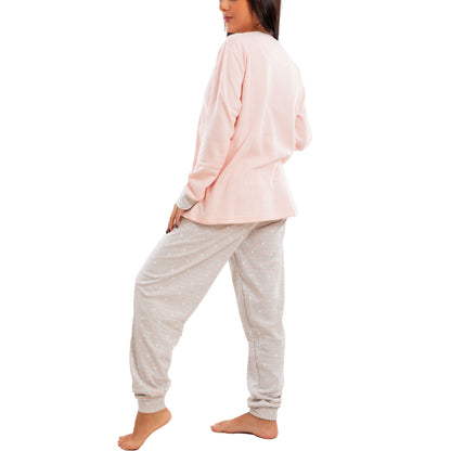 toocool pigiama donna invernale felpato gatti maniche lunghe caldo cotone pantaloni toocool f5678 grigio m