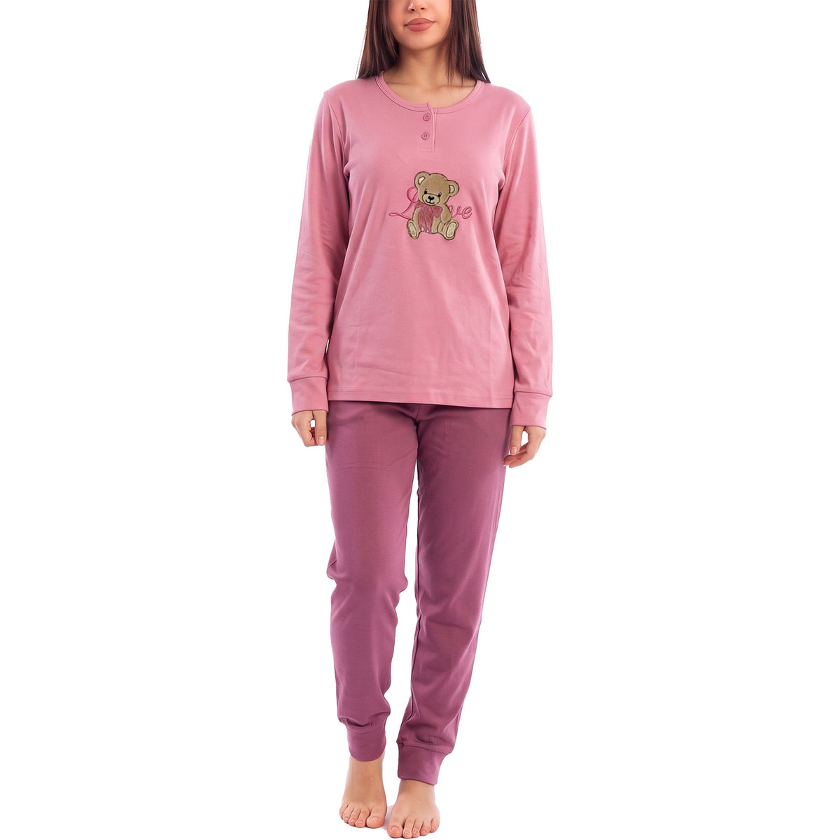 toocool pigiama felpato donna invernale caldo homewear orsetto toocool it 6814 blu s