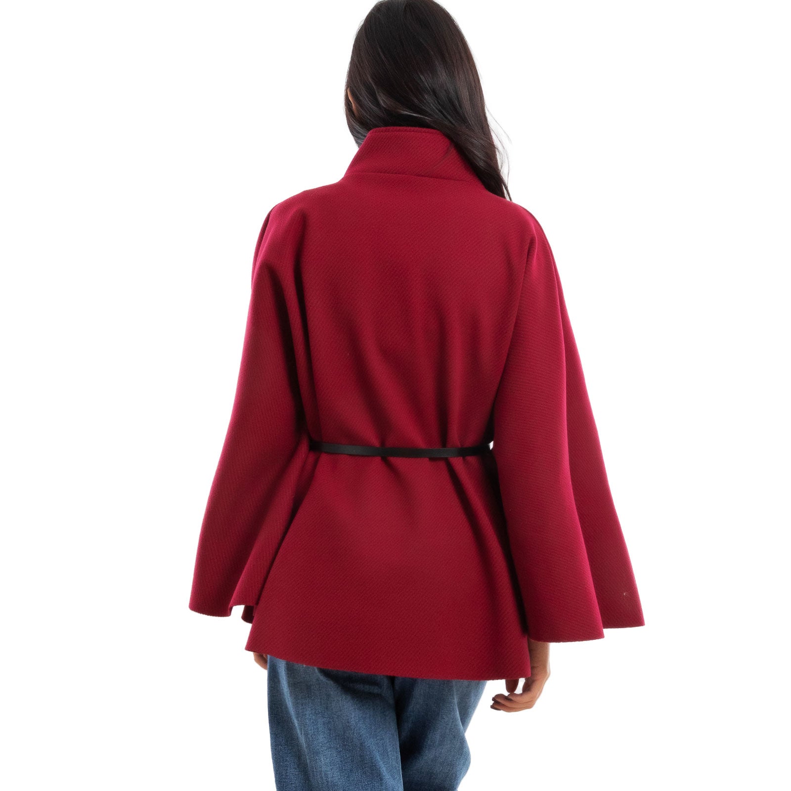 toocool poncho elegante da donna con cintura regolabile in vita mantella morbida vi 5192
