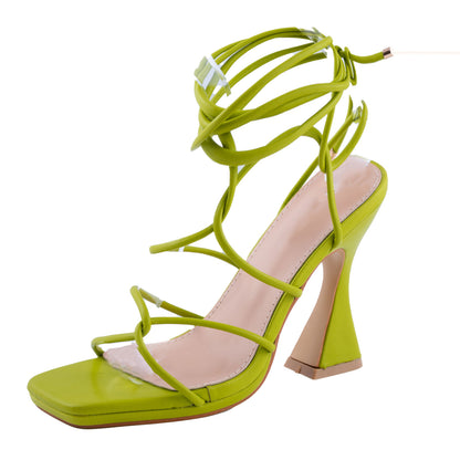 toocool sandali donna lacci schiava scarpe eleganti punta quadrata chiusura intreccio regolabile cerimonia toocool pm2857 nero 36