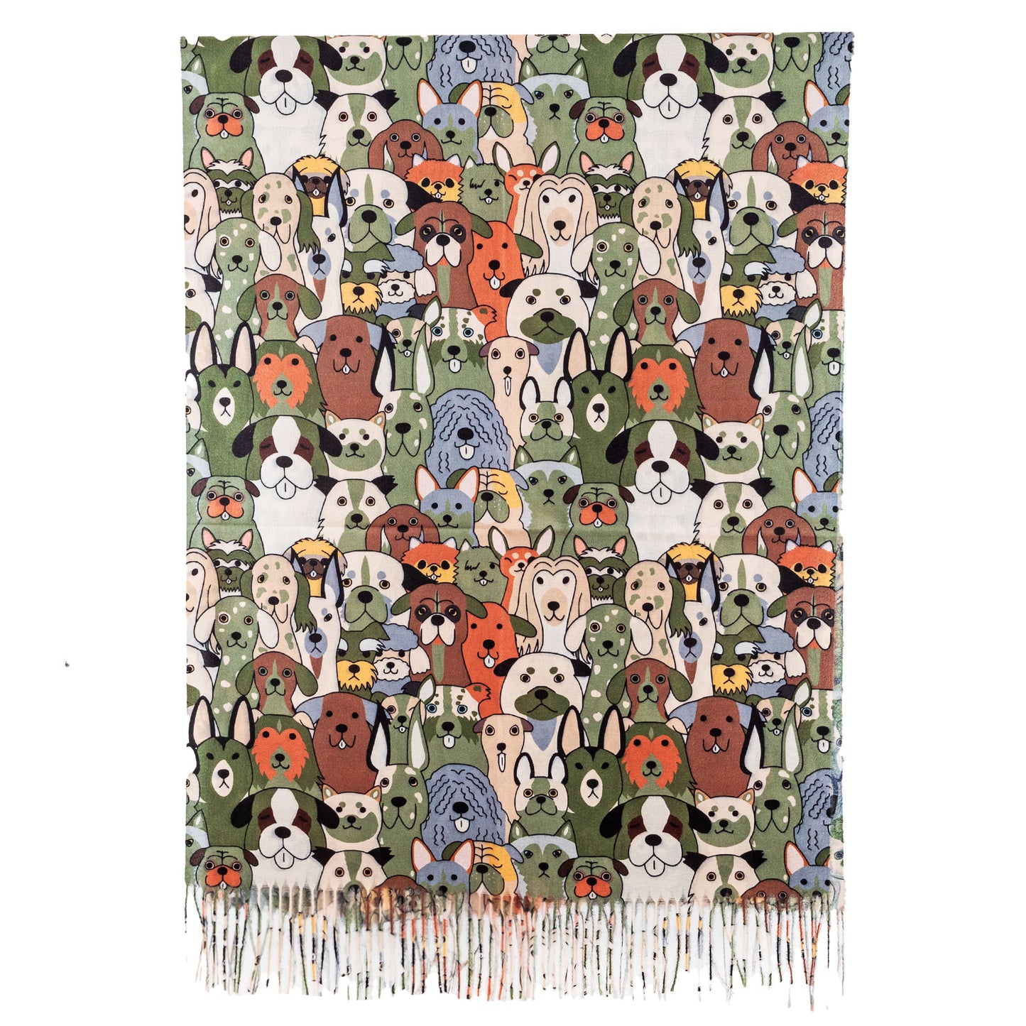 toocool sciarpa stola unisex cani frange foulard scialle invernale scaldacollo toocool wj 8217 nero taglia unica