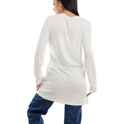 toocool cardigan lungo donna elegante coprispalle spolverino bottoni manica lunga toocool vb 4222 nero sl