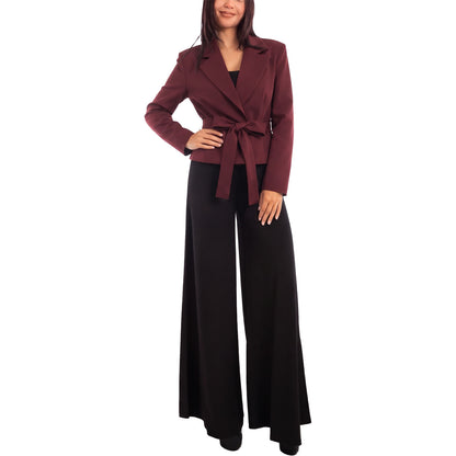 toocool giacca donna sfoderata elegante cintura coprispalle toocool vi 56210 nero taglia unica