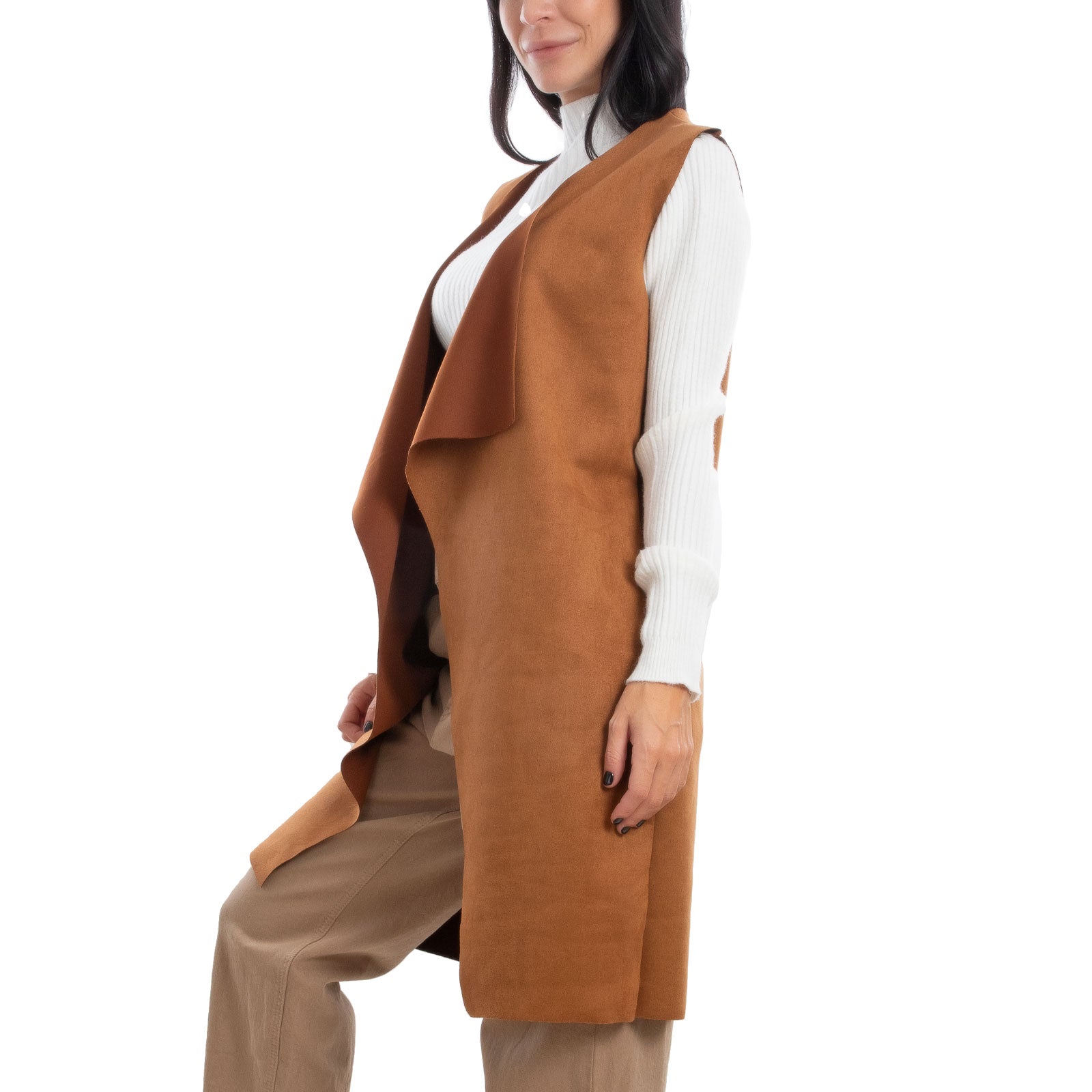 immagine-11-toocool-gilet-lungo-donna-scamosciato-smanicato-vi-3601