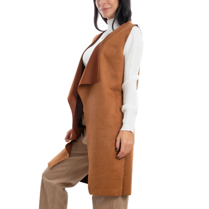 immagine-11-toocool-gilet-lungo-donna-scamosciato-smanicato-vi-3601