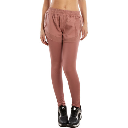 toocool leggings sportivi 2 in 1 donna pantaloncini sovrapposti tasca laterale leggings fitness yoga palestra toocool 821915 nero sm