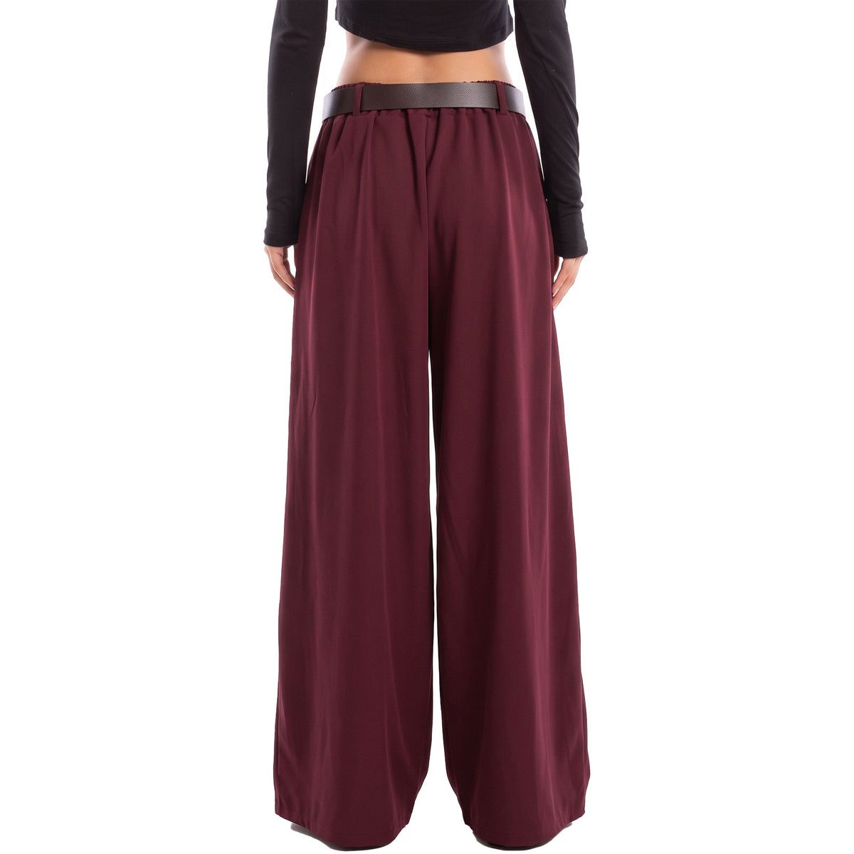 toocool pantaloni donna ampi palazzo con cintura toocool vi 3546 nero taglia unica