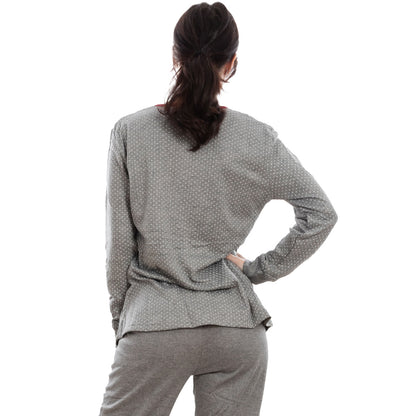 toocool pigiama donna felpato pois cuori maniche lunghe pantaloni completo 2 pezzi toocool s 8043 blu xxl