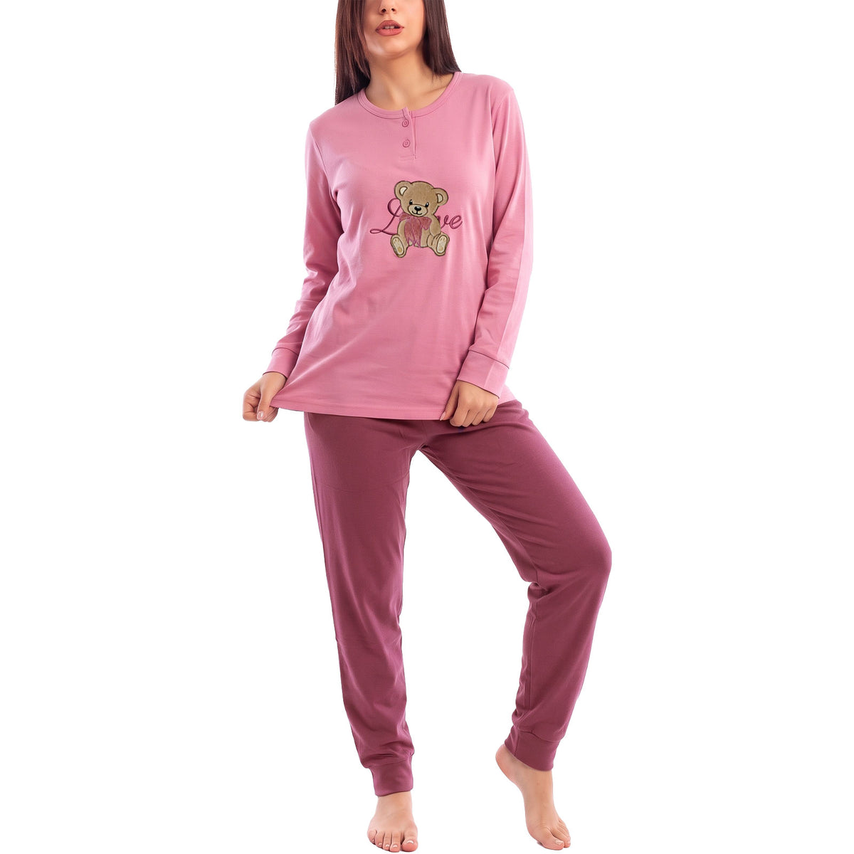 toocool pigiama felpato donna invernale caldo homewear orsetto toocool it 6814 blu s