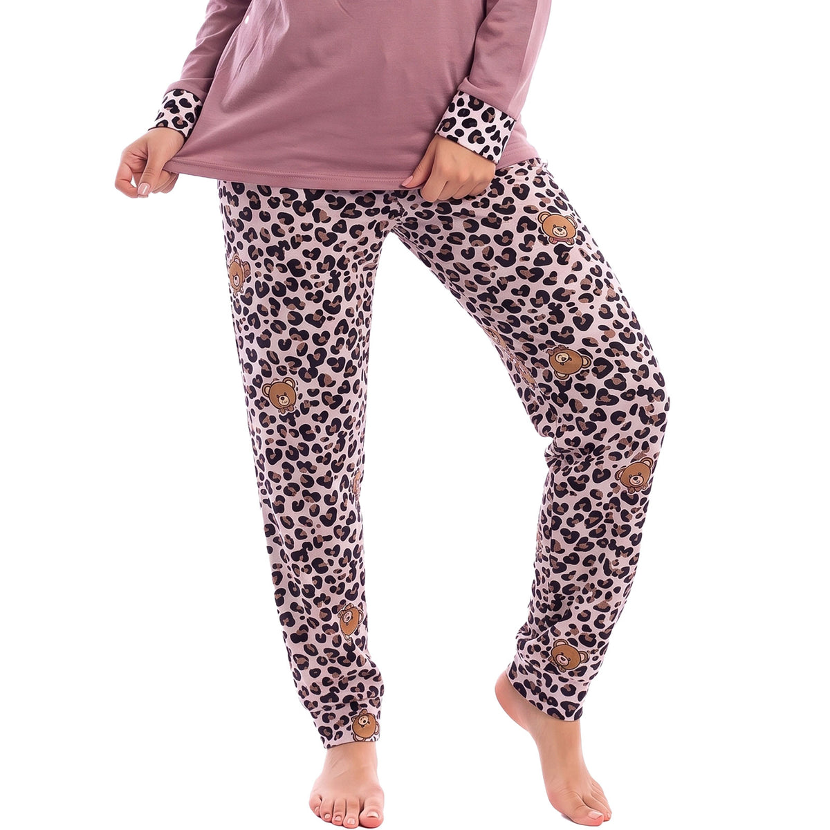 toocool pigiama felpato donna invernale stampa animalier cuore toocool q1060 nero xl