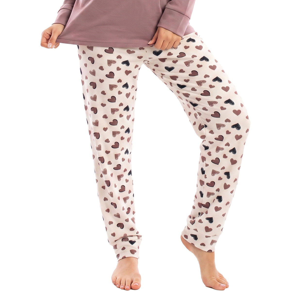 toocool pigiama felpato donna manica lunga caldo invernale cuori toocool q2225 blu m