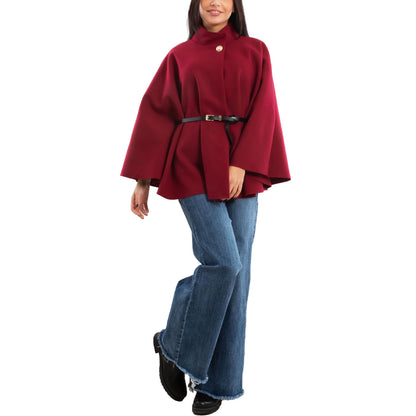 toocool poncho elegante da donna con cintura regolabile in vita mantella morbida vi 5192