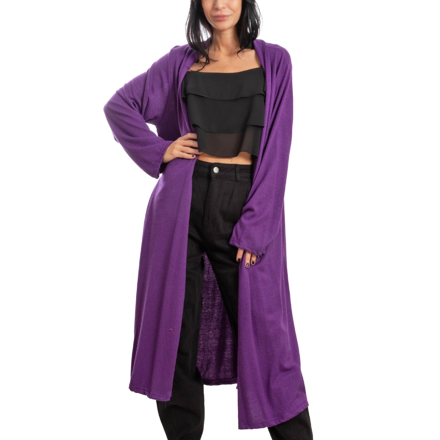 immagine-11-toocool-spolverino-donna-cardigan-lungo-cappotto-tricot-vb-2916