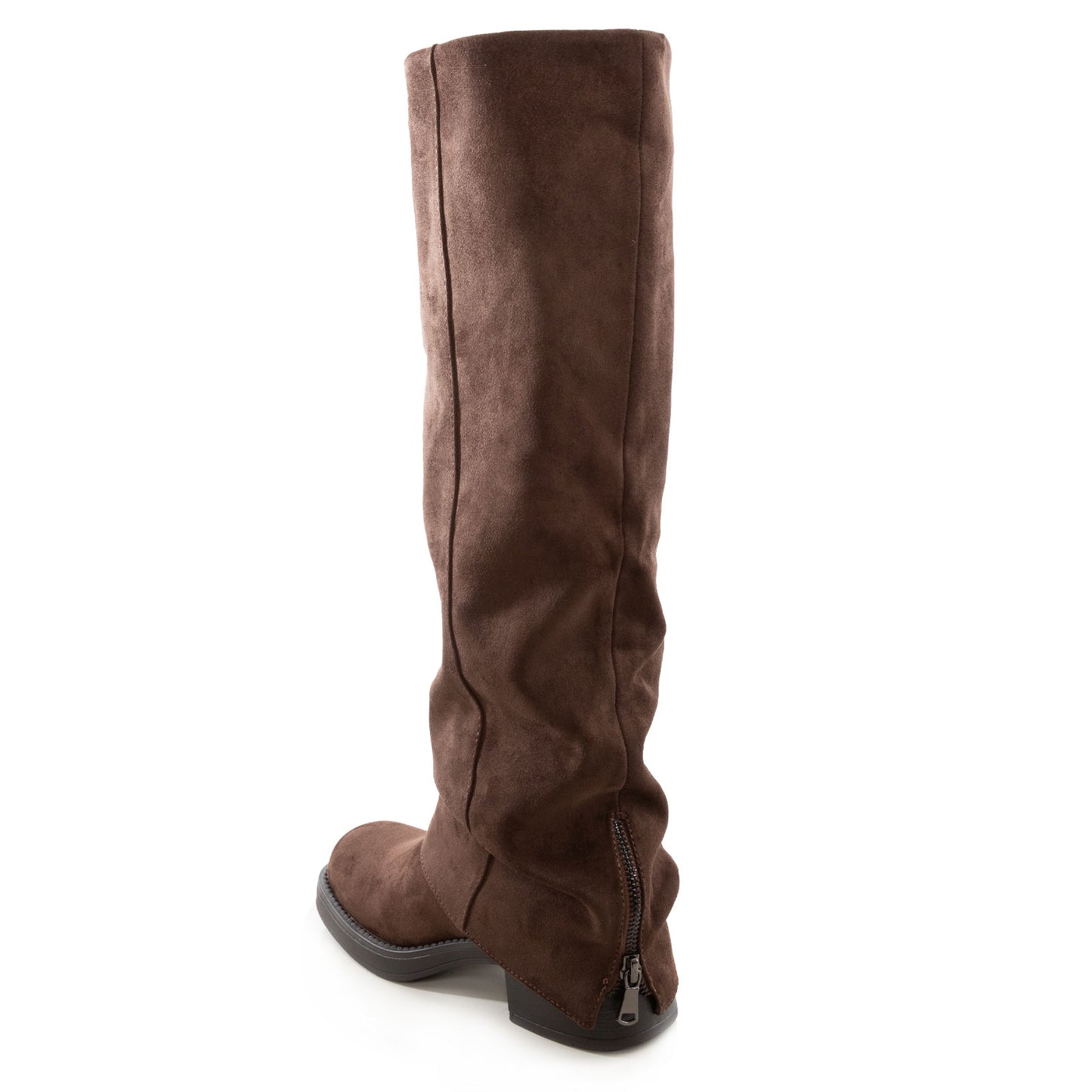 toocool stivali donna ghetta gambale ampio cerniere casual invernali scarpe tacco basso toocool ga037 marrone 39