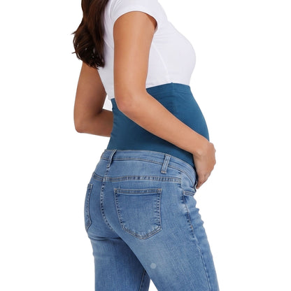 toocool jeans premaman skinny fascia elastica sopra il pancione denim elasticizzato comfort fit pantaloni gravidanza toocool k6720 blu 42