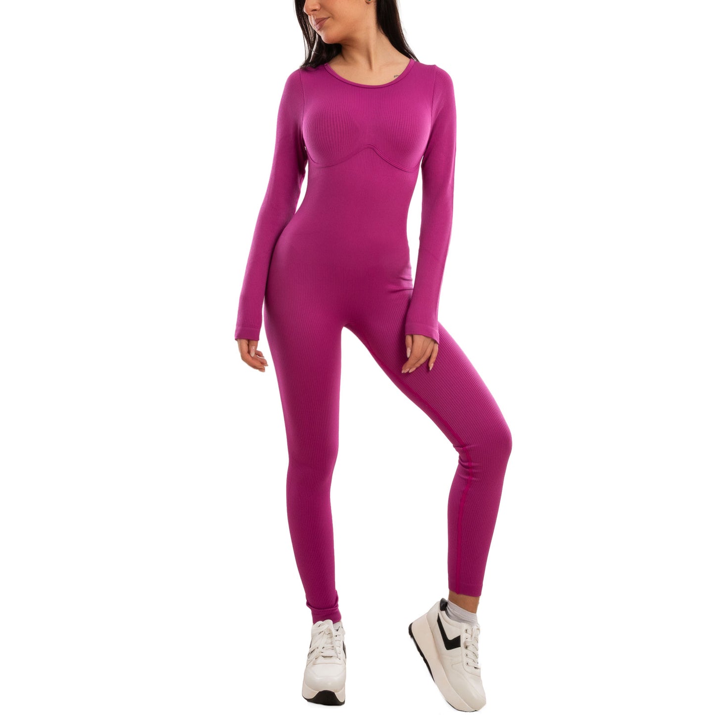 toocool jumpsuit overall sportiva donna aderente tuta intera yoga fitness push up elasticizzata palestra pilates toocool s90019 nero sm
